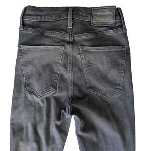 Levi's 25X32 Black Mile High Rise Super Skinny Stretchy Cotton Blend Denim Jeans